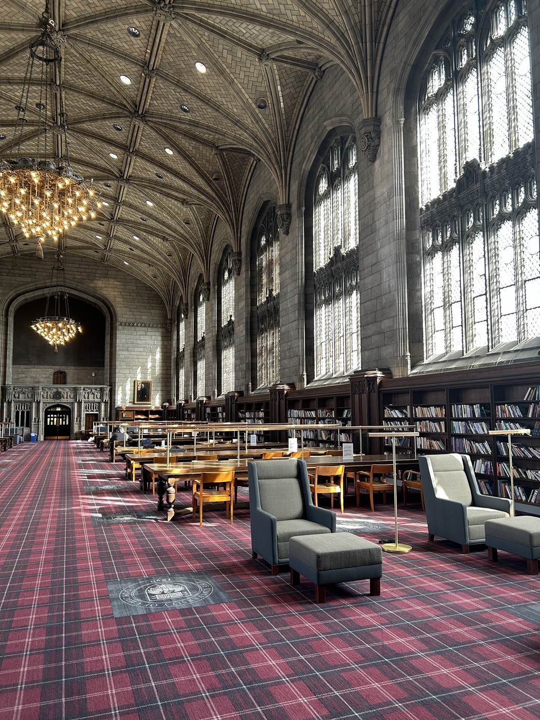 Harper Memorial Library at the University of Chicago, the reading room building on East 59th Street.