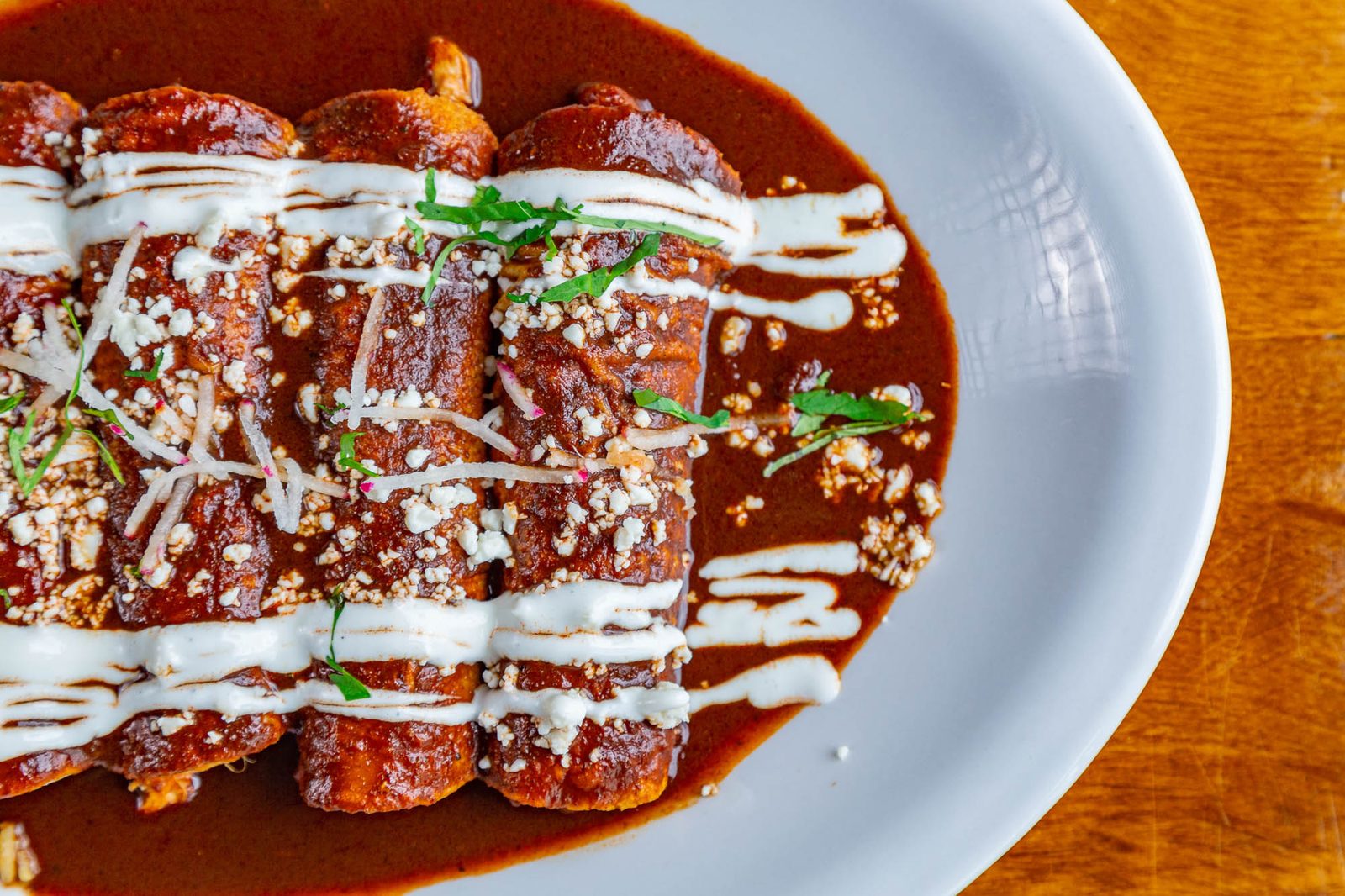 Enchiladas in mole