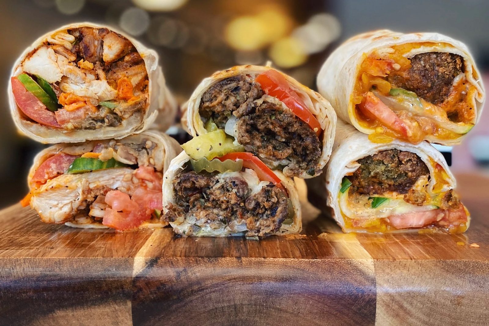 Cedars wraps, cut open