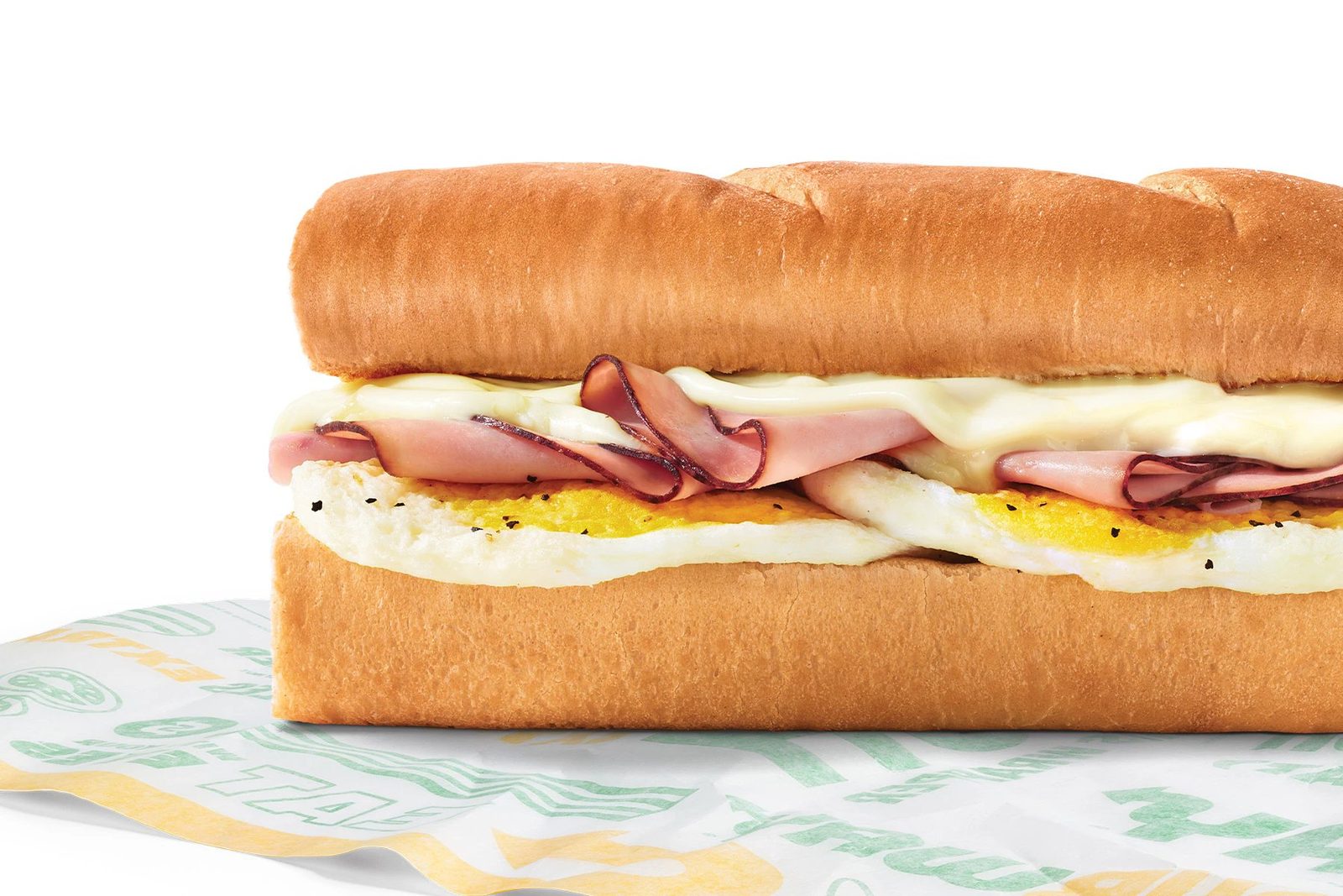 Ham, egg and cheese breakfast sub